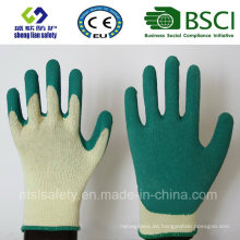 Guantes de goma de látex, guantes de trabajo de seguridad de acabado de arena (SL-R503)